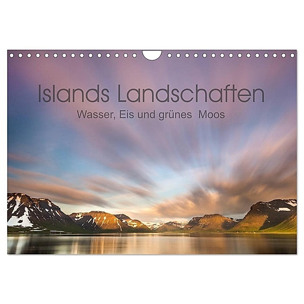 Islands Landschaften - Wasser, Eis und grünes Moos (Wandkalender 2024 DIN A4 quer), CALVENDO Monatskalender, Salke Hartung
