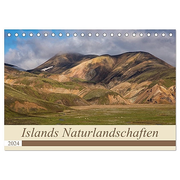 Islands Naturlandschaften (Tischkalender 2024 DIN A5 quer), CALVENDO Monatskalender, Olaf Jürgens