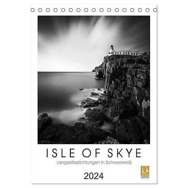 Isle of Skye - Langzeitbelichtungen in Schwarzweiß (Tischkalender 2024 DIN A5 hoch), CALVENDO Monatskalender, Thomas Bichler