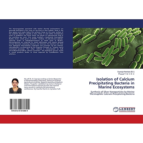 Isolation of Calcium Precipitating Bacteria in Marine Ecosystems, Prasad T. N. V. K. V.