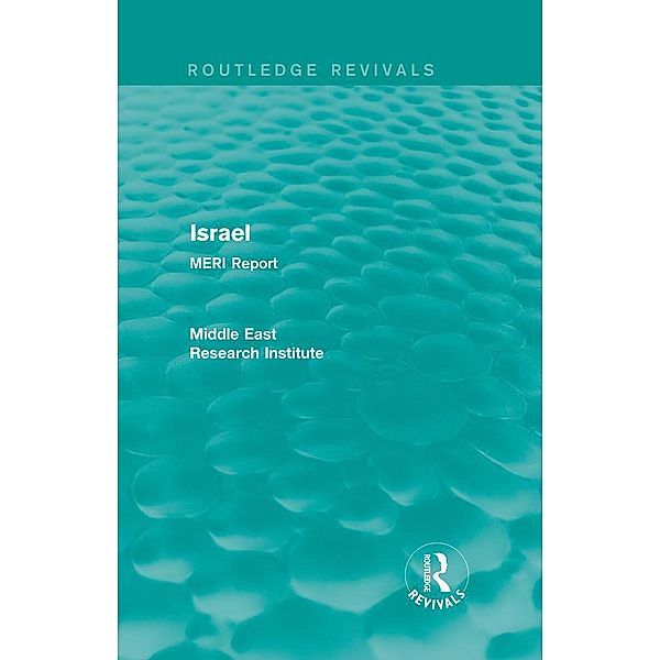 Israel (Routledge Revival), Middle East Research Institute
