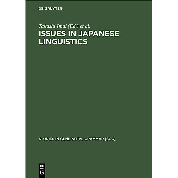 Issues in Japanese Linguistics