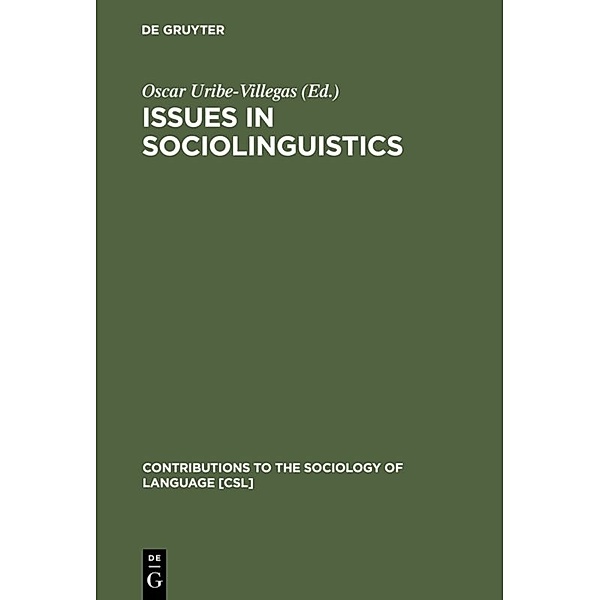 Issues in Sociolinguistics
