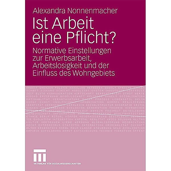 Ist Arbeit eine Pflicht?, Alexandra Nonnenmacher