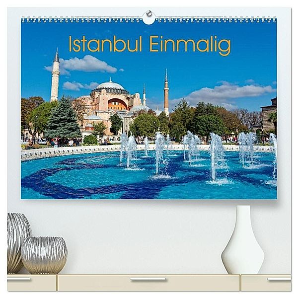 Istanbul Einmalig (hochwertiger Premium Wandkalender 2024 DIN A2 quer), Kunstdruck in Hochglanz, Borg Enders