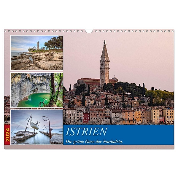 Istrien - Die grüne Oase der Nordadria. (Wandkalender 2024 DIN A3 quer), CALVENDO Monatskalender, Joana Kruse