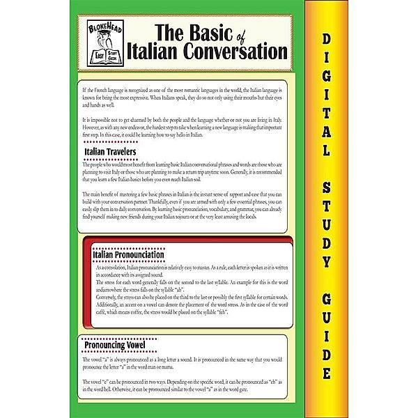 Italian Conversation (Blokehead Easy Study Guide), The Blokehead