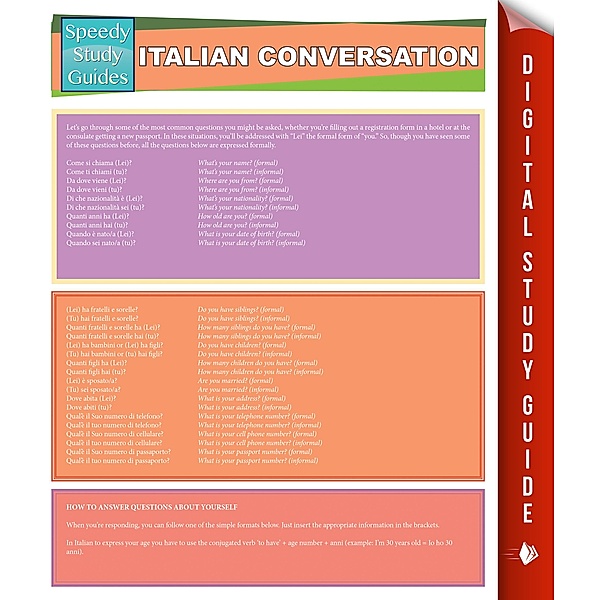 Italian Conversation (Speedy Study Guides) / Dot EDU, Speedy Publishing