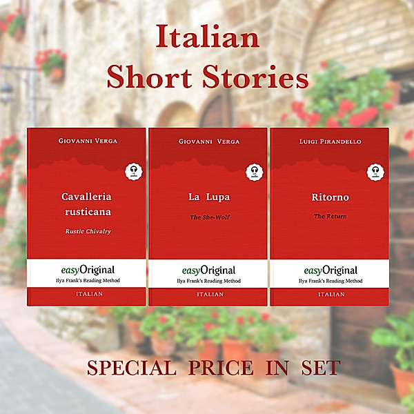 Italian short stories (with 3 audio-CDs), m. 3 Audio-CD, m. 3 Audio, m. 3 Audio, 3 Teile, Luigi Pirandello, Giovanni Verga