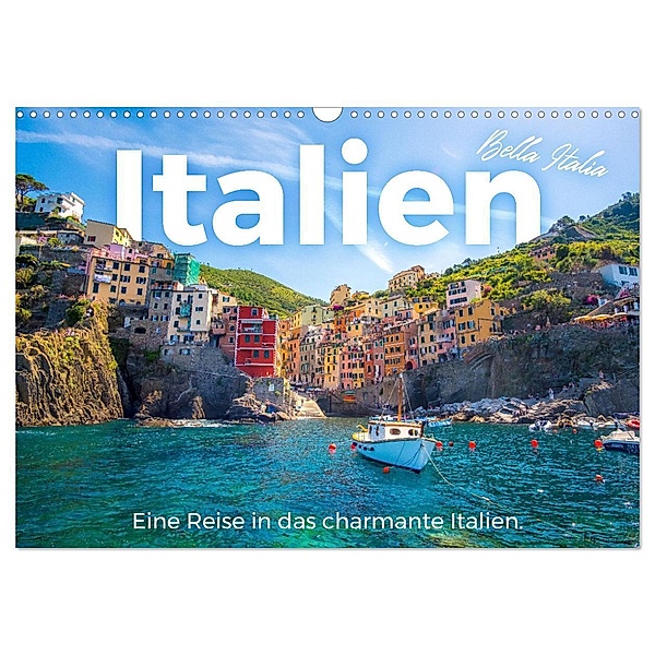 Italien - Eine Reise in das charmante Italien. (Wandkalender 2024 DIN A3 quer), CALVENDO Monatskalender, M. Scott