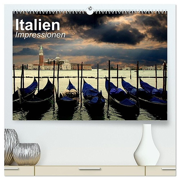 Italien - Impressionen (hochwertiger Premium Wandkalender 2024 DIN A2 quer), Kunstdruck in Hochglanz, Elisabeth Stanzer