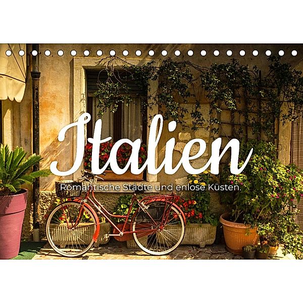 Italien - Romantische Städte und endlose Küsten. (Tischkalender 2022 DIN A5 quer), SF