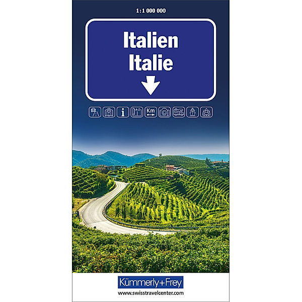 Italien Strassenkarte 1:1 Mio.
