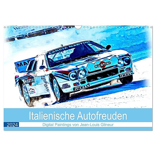 Italienische Autofreuden (Wandkalender 2024 DIN A3 quer), CALVENDO Monatskalender, Jean-Louis Glineur / DeVerviers