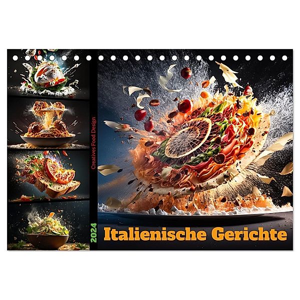 Italienische Gerichte (Tischkalender 2024 DIN A5 quer), CALVENDO Monatskalender, Dirk Meutzner