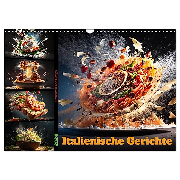 Italienische Gerichte (Wandkalender 2024 DIN A3 quer), CALVENDO Monatskalender, Dirk Meutzner