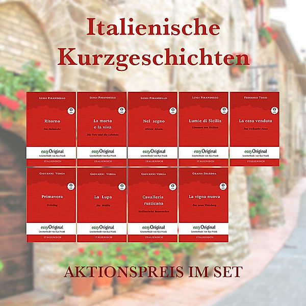 Italienische Kurzgeschichten (Bücher + 9 Audio-CDs), m. 9 Audio-CD, m. 9 Audio, m. 9 Audio, 9 Teile, Luigi Pirandello, Giovanni Verga, Federigo Tozzi, Grazia Deledda