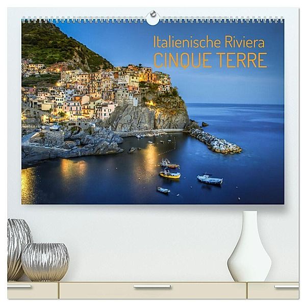 Italienische Riviera Cinque Terre (hochwertiger Premium Wandkalender 2024 DIN A2 quer), Kunstdruck in Hochglanz, saschahaas photography