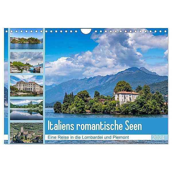 Italiens romantische Seen (Wandkalender 2024 DIN A4 quer), CALVENDO Monatskalender, Ursula Di Chito