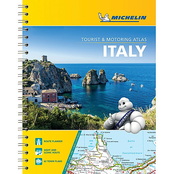 Italy - Tourist and Motoring Atlas (A4-Spiral), Michelin