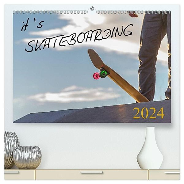 it's SKATEBOARDING (hochwertiger Premium Wandkalender 2024 DIN A2 quer), Kunstdruck in Hochglanz, Michael Wenk