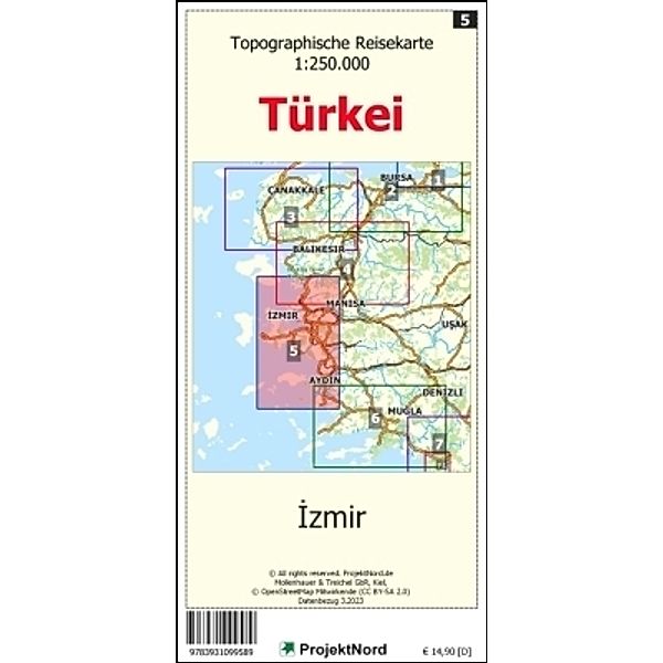 Izmir - Topographische Reisekarte 1:250.000 Türkei (Blatt 5), Jens Uwe Mollenhauer