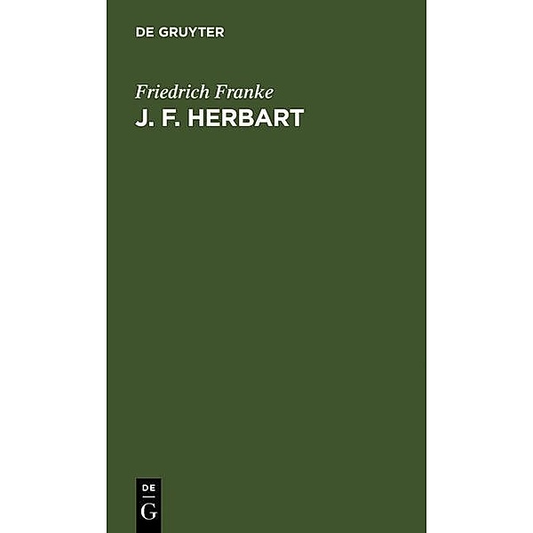 J. F. Herbart, Friedrich Franke