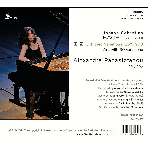 J.S.Bach Goldberg Variations, Alexandra Papastefanou