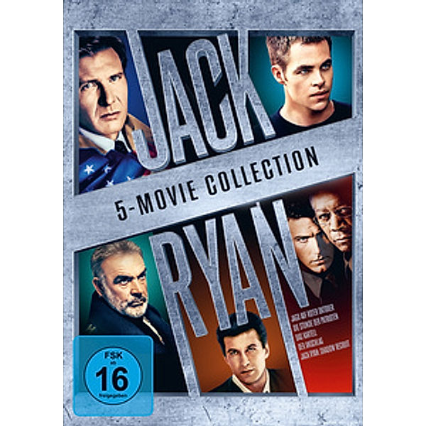 Jack Ryan 5 Movie Collection, Morgan Freeman Alec Baldwin Harrison Ford