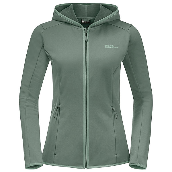 JACK WOLFSKIN Baiselberg Hooded, Damen Fleecejacke, grün (Grösse: L)