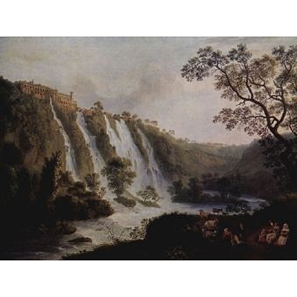 Jacob Philipp Hackert - Villa des Maecenas mit den Wasserfällen in Tivoli - 1.000 Teile (Puzzle)