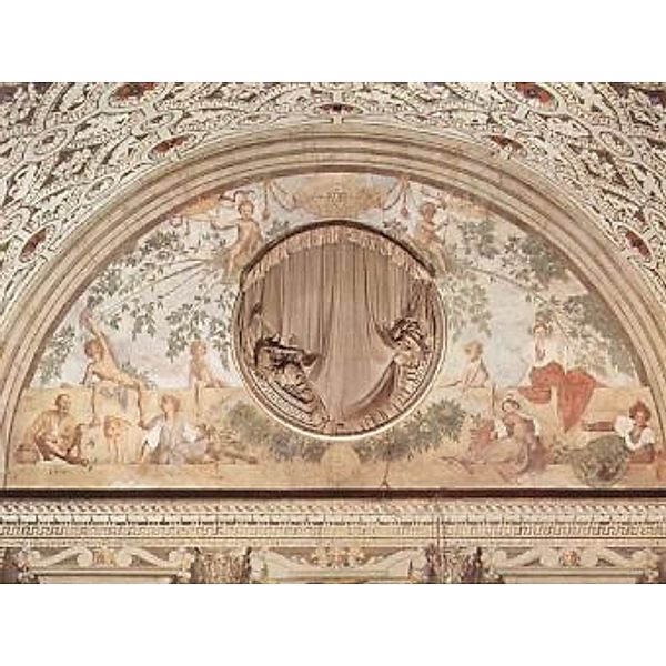 Jacopo Pontormo - Jahreszeitenfresken in der Medici-Villa, Lünette, Vertumnus und Pomona - 1.000 Teile (Puzzle)