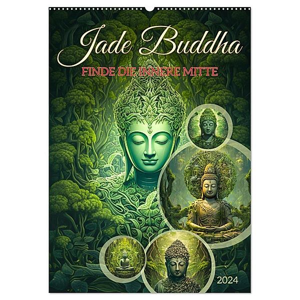 Jade Buddha - Finde die innere Mitte (Wandkalender 2024 DIN A2 hoch), CALVENDO Monatskalender, Dirk Meutzner