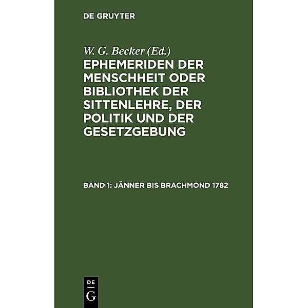 Jänner bis Brachmond 1782