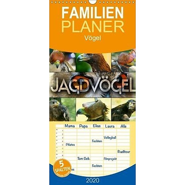 Jagdvögel - Familienplaner hoch (Wandkalender 2020 , 21 cm x 45 cm, hoch), Renate Bleicher