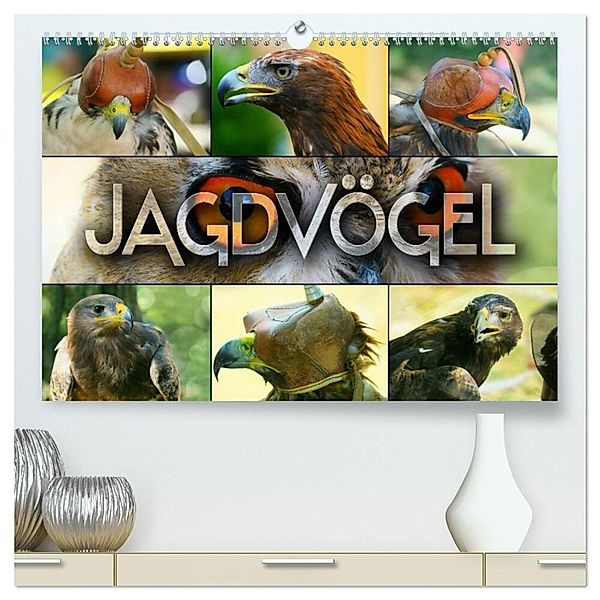 Jagdvögel (hochwertiger Premium Wandkalender 2024 DIN A2 quer), Kunstdruck in Hochglanz, Renate Bleicher