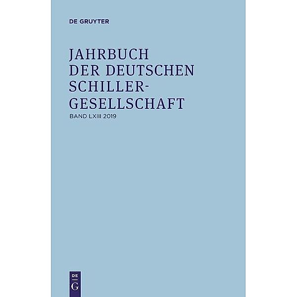Jahrbuch der Deutschen Schillergesellschaft: Band 63 2019, Fritz Martini