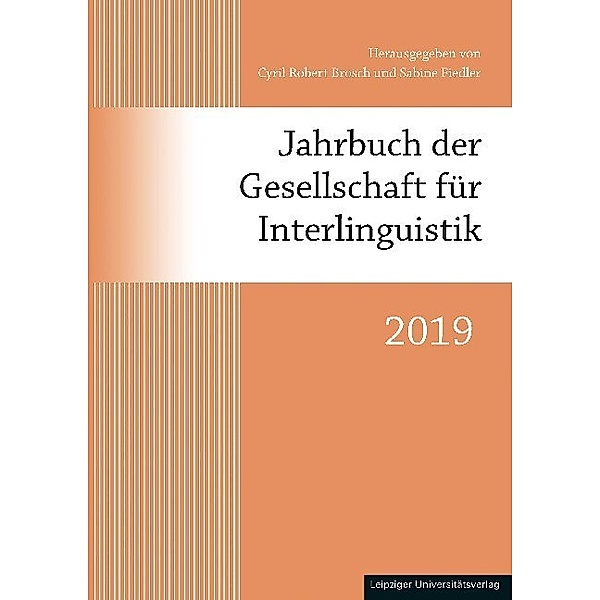Jahrbuch der Gesellschaft für Interlinguistik / Jahrbuch der Gesellschaft für Interlinguistik 2019