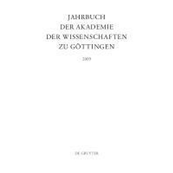 Jahrbuch der Göttinger Akademie der Wissenschaften 2009