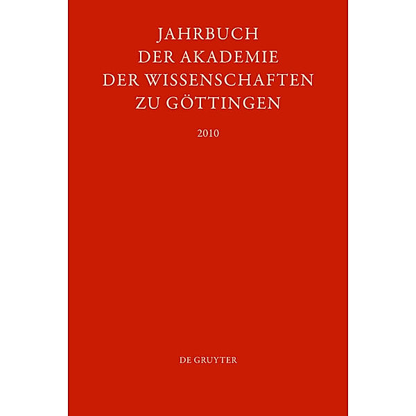 Jahrbuch der Göttinger Akademie der Wissenschaften / 2010