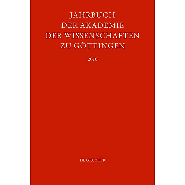 Jahrbuch der Göttinger Akademie der Wissenschaften / 2010