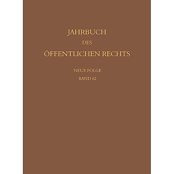 Jahrbuch des öffentlichen Rechts der Gegenwart. Neue Folge