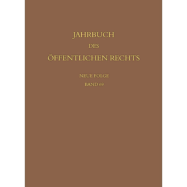 Jahrbuch des öffentlichen Rechts der Gegenwart. Neue Folge