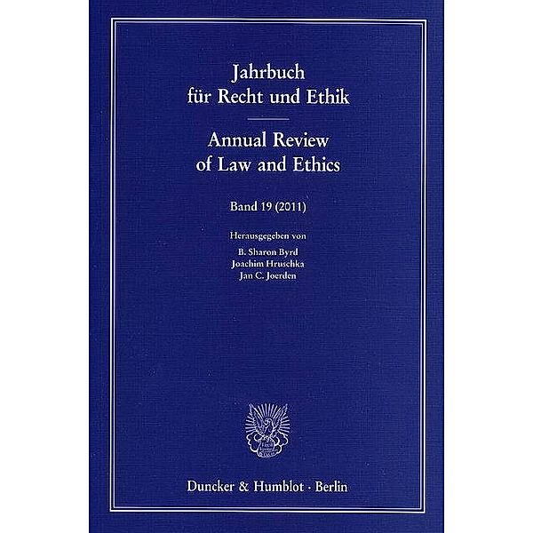 Jahrbuch für Recht und Ethik. Annual Review of Law and Ethics: 19 (2011)