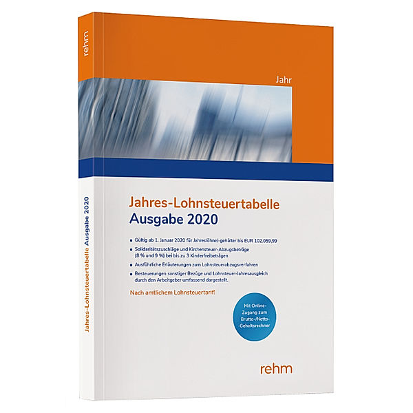 Jahres-Lohnsteuertabelle 2020