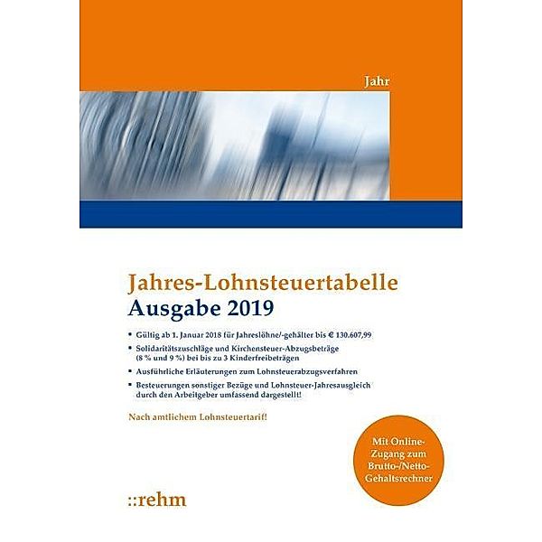 Jahres-Lohnsteuertabelle Ausgabe 2019