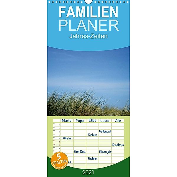 Jahres-Zeiten - Familienplaner hoch (Wandkalender 2021 , 21 cm x 45 cm, hoch), Heike Hultsch