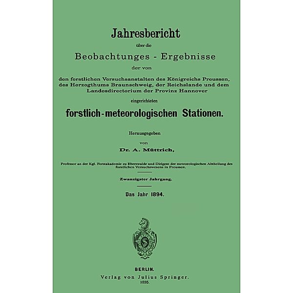 Jahresbericht über die Beobachtungs-Ergebnisse, A. Müttrich