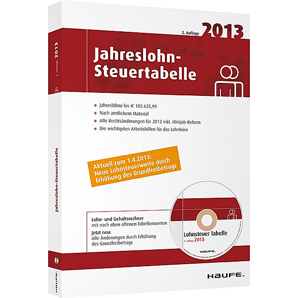 Jahreslohn-Steuertabelle 2013, m. CD-ROM