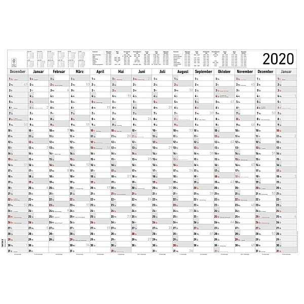 Jahresplaner XL - 14 Monate 2020, ALPHA EDITION